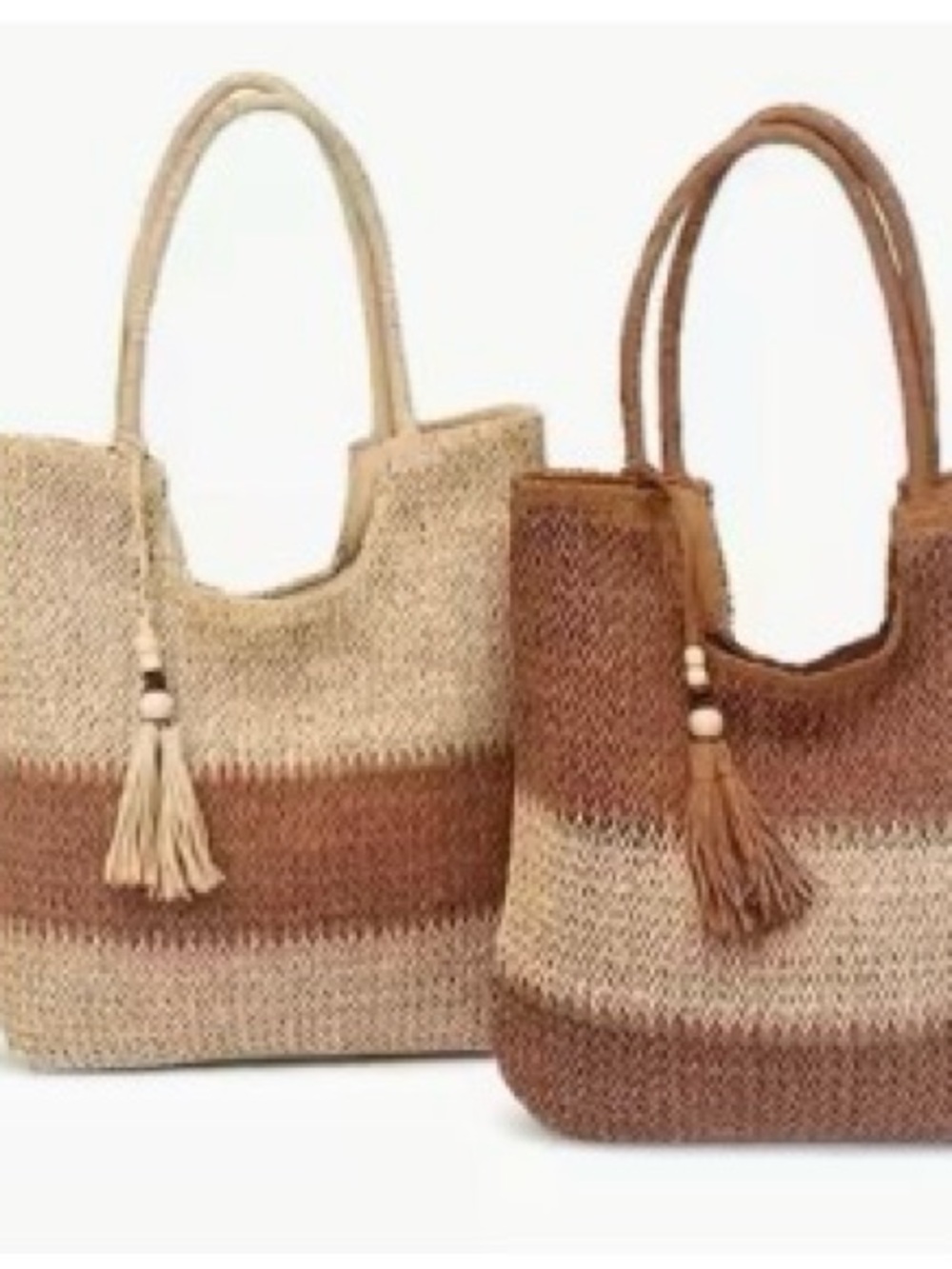 Woven purse (tan cream tan)